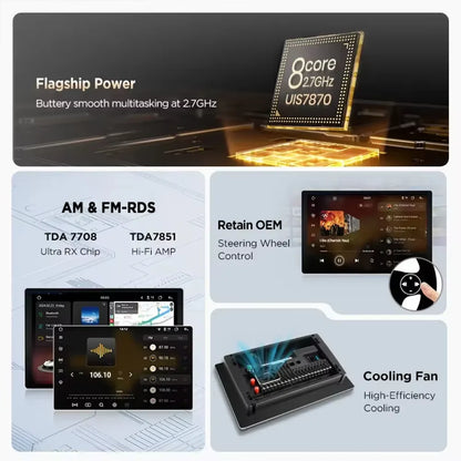Premium 11.5" Wireless&4LTE 2-Knobs CarPlay & Android Auto System